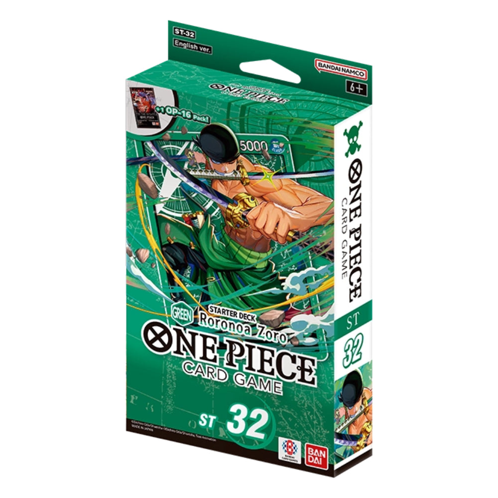 One Piece TCG Roronoa Zoro Green Starter Deck ST32 – The Haunted Game Cafe