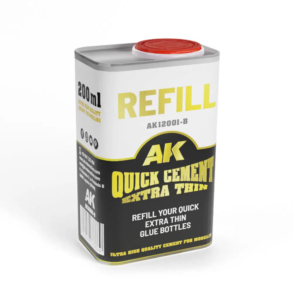 AK Interactive Extra Thin Quick Cement Refill (250ml) - Paint & Tools