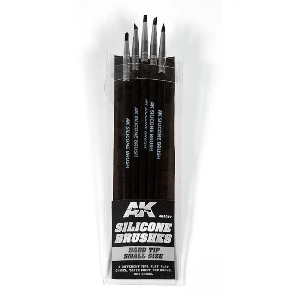 AK Interactive Silicone Brushes Hard Tip Small (5) - Paint & Tools