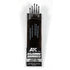 AK Interactive Silicone Brushes Hard Tip Small (5) - Paint & Tools
