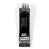 AK Interactive Silicone Brushes Moderate Hard Tip Small (5) - Paint & Tools