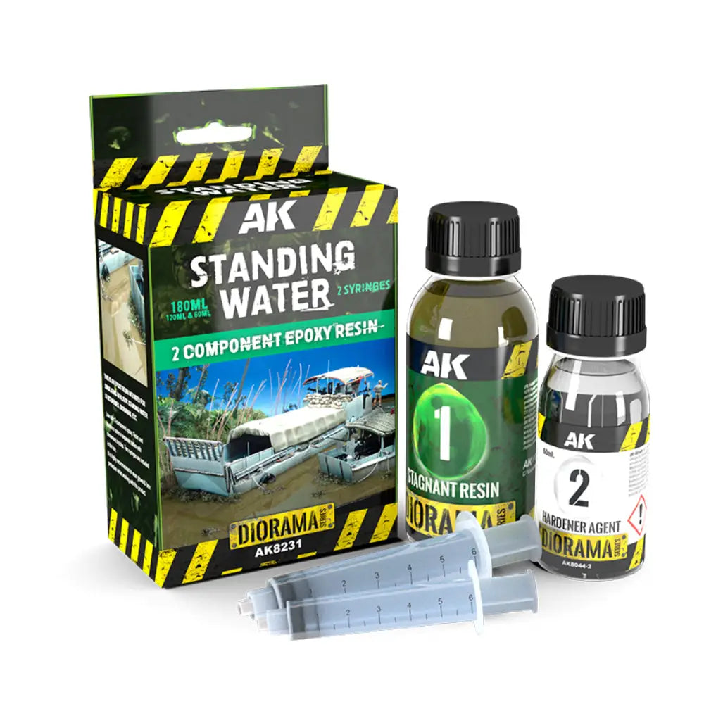AK Interactive Standing Water Resin Kit (180ml) - Paint & Tools