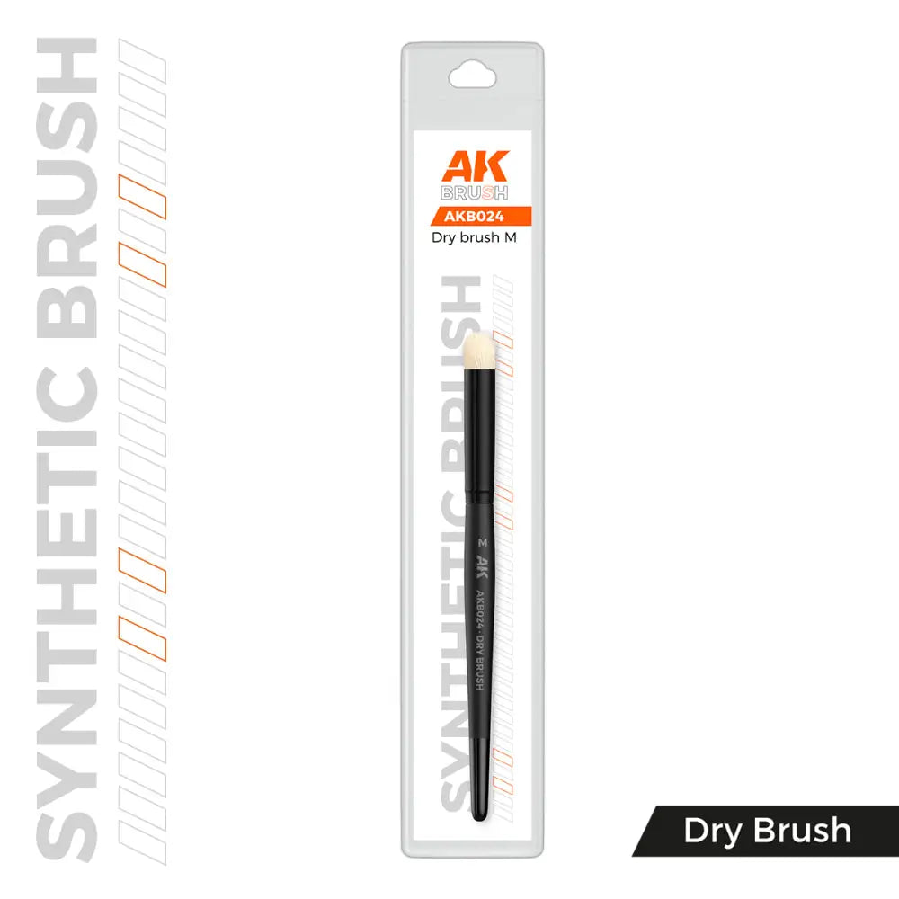 AK Interactive Synthetic Brush Dry - Medium - Paint & Tools