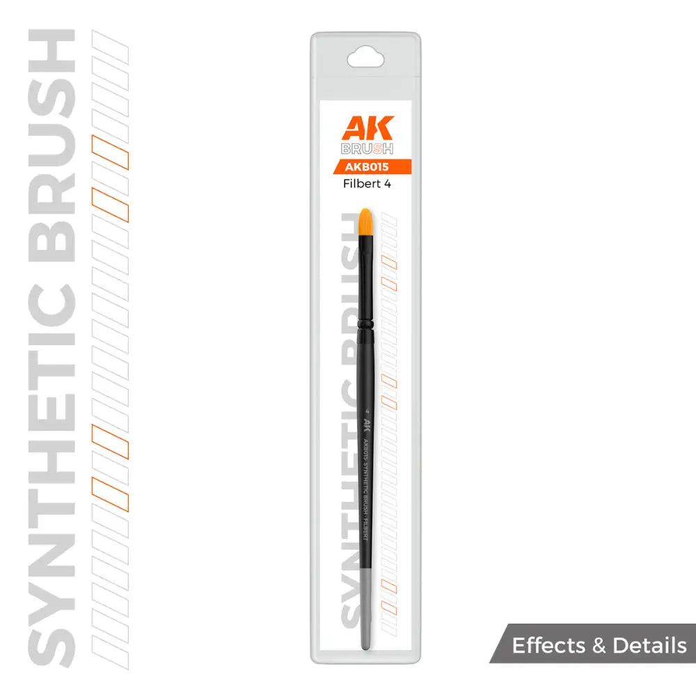 AK Interactive Synthetic Brush Filbert 4 - Paint & Tools
