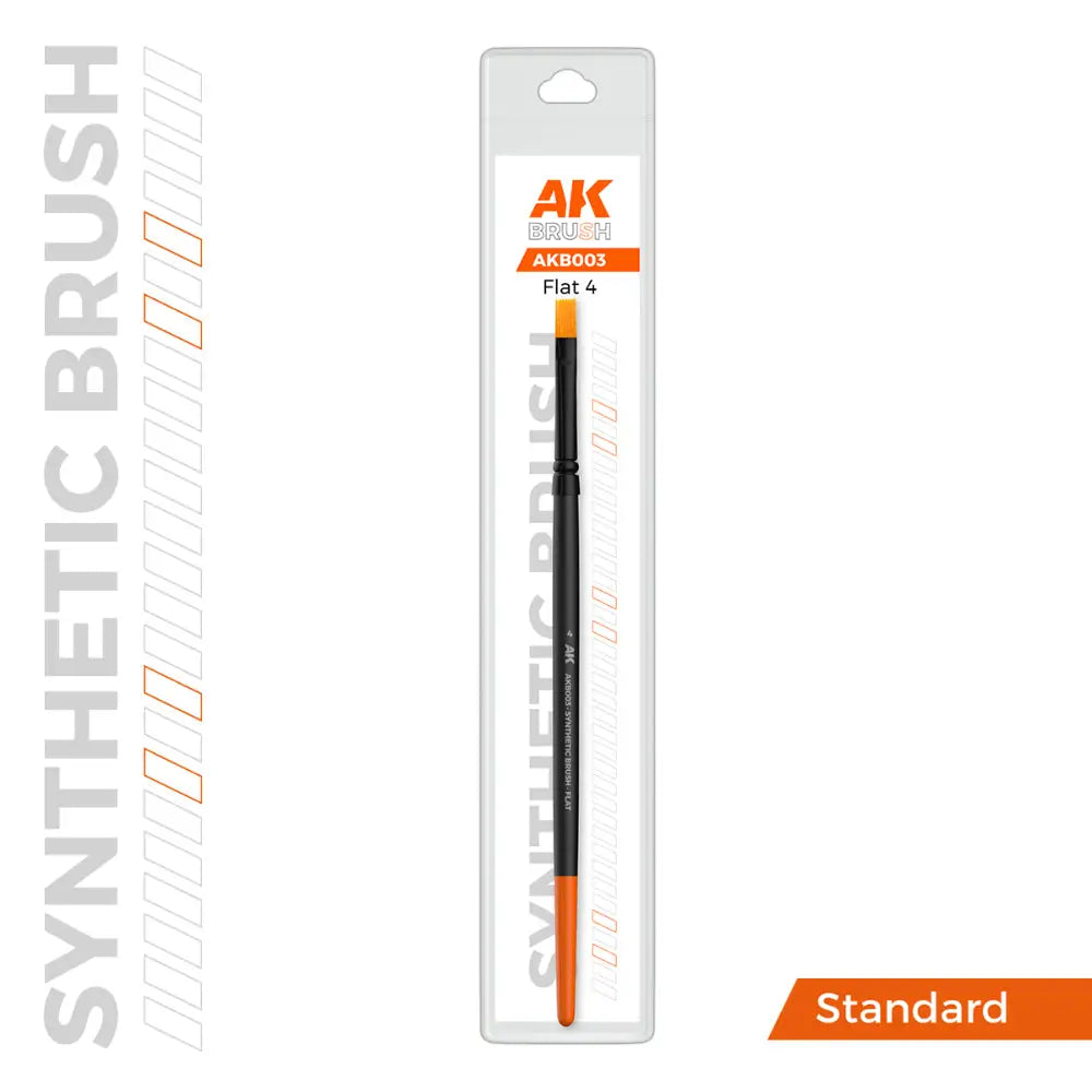 AK Interactive Synthetic Brush Flat - 4 - Paint & Tools