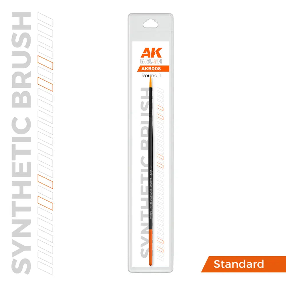 AK Interactive Synthetic Brush Round - 1 - Paint & Tools