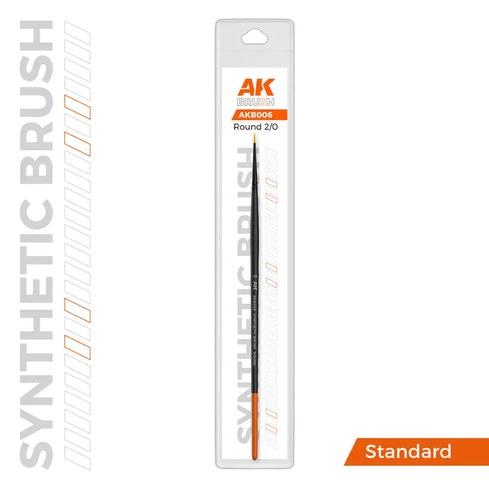 AK Interactive Synthetic Brush Round - 2/0 - Paint & Tools
