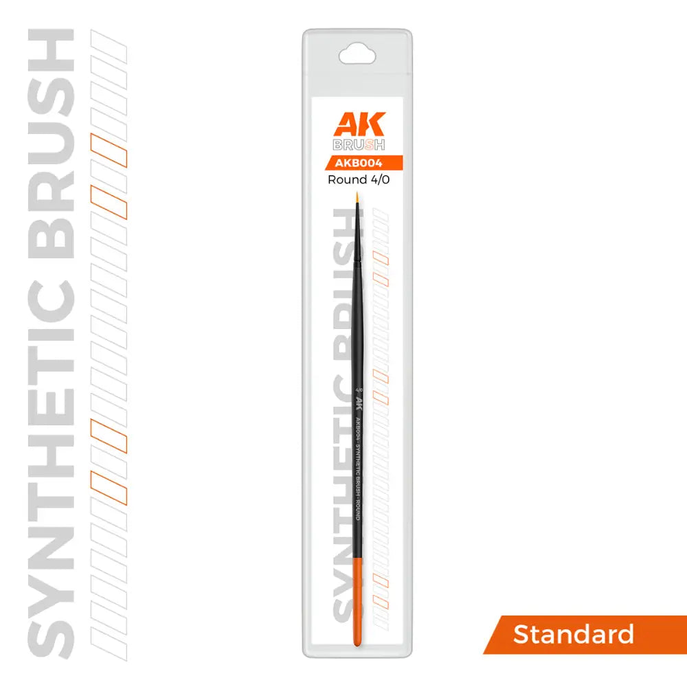 AK Interactive Synthetic Brush Round - 4/0 - Paint & Tools