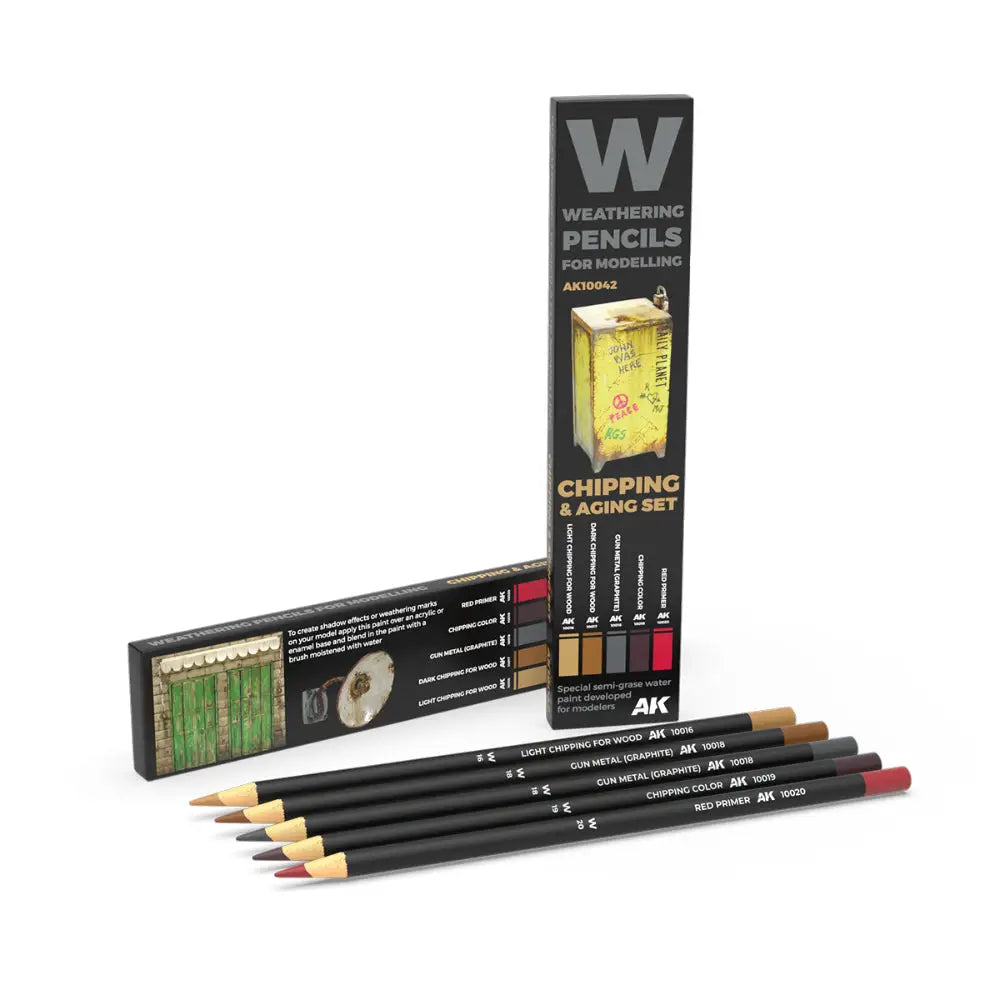 AK Interactive Weathering Pencil Set Chipping - Paint & Tools