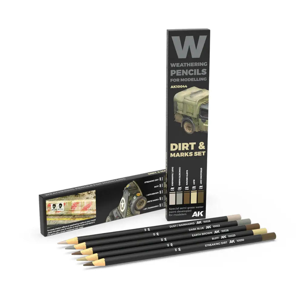 AK Interactive Weathering Pencil Set Splashes Dirt and Stains - Paint & Tools