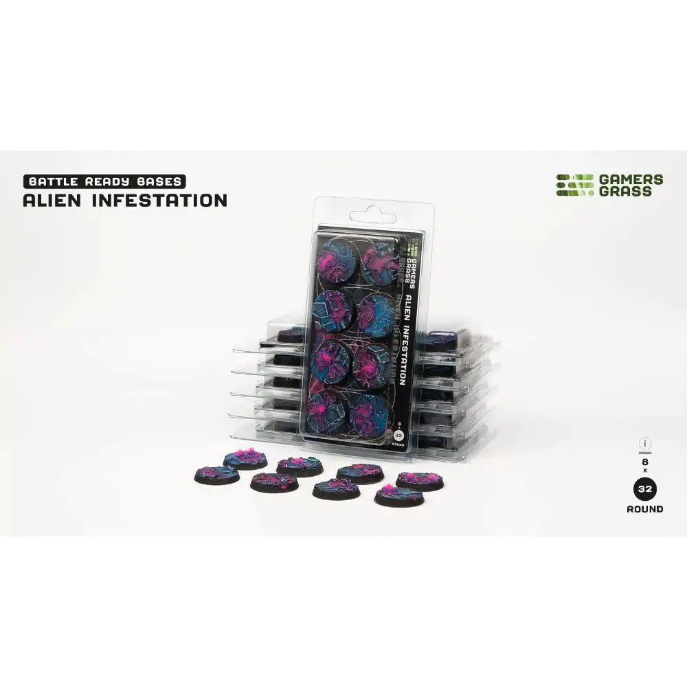 Alien Infestation 32mm Round Base (8) - Paint & Tools