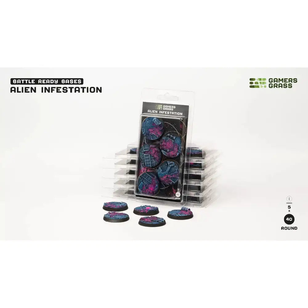 Alien Infestation 40mm Round Base (8) - Paint & Tools