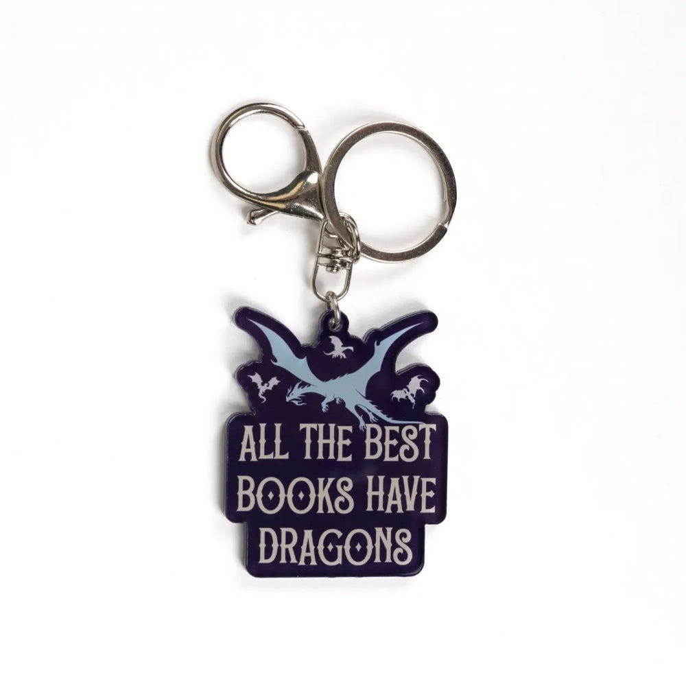 All the Best Books Have Dragons Keychain - Gifts