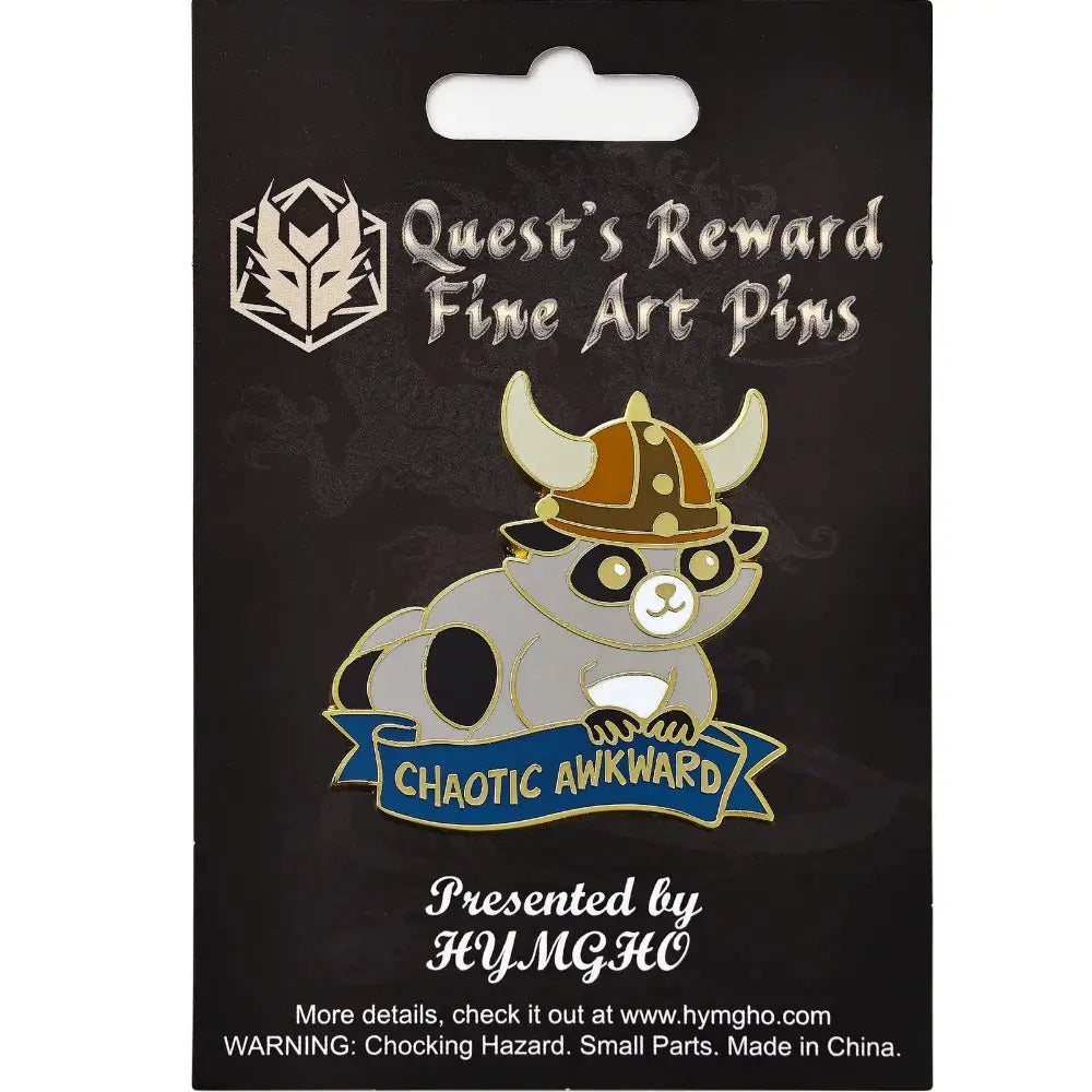 Alternative Alignments Chaotic Awkward Raccoon Hard Enamel Pin - Gifts
