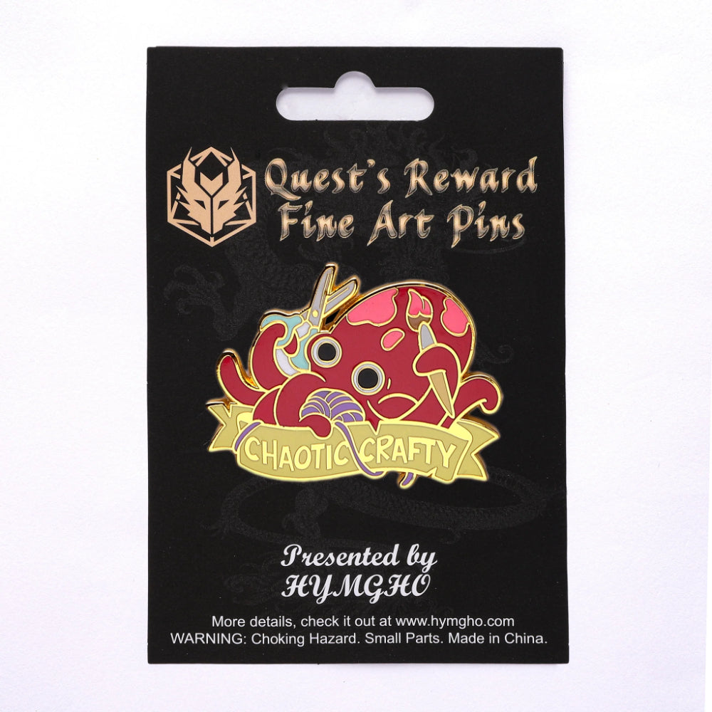 Alternative Alignments Chaotic Crafty Crab Hard Enamel Pin - Gifts