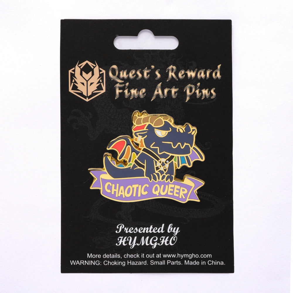 Alternative Alignments Chaotic Queer Dragon Hard Enamel Pin - Gifts