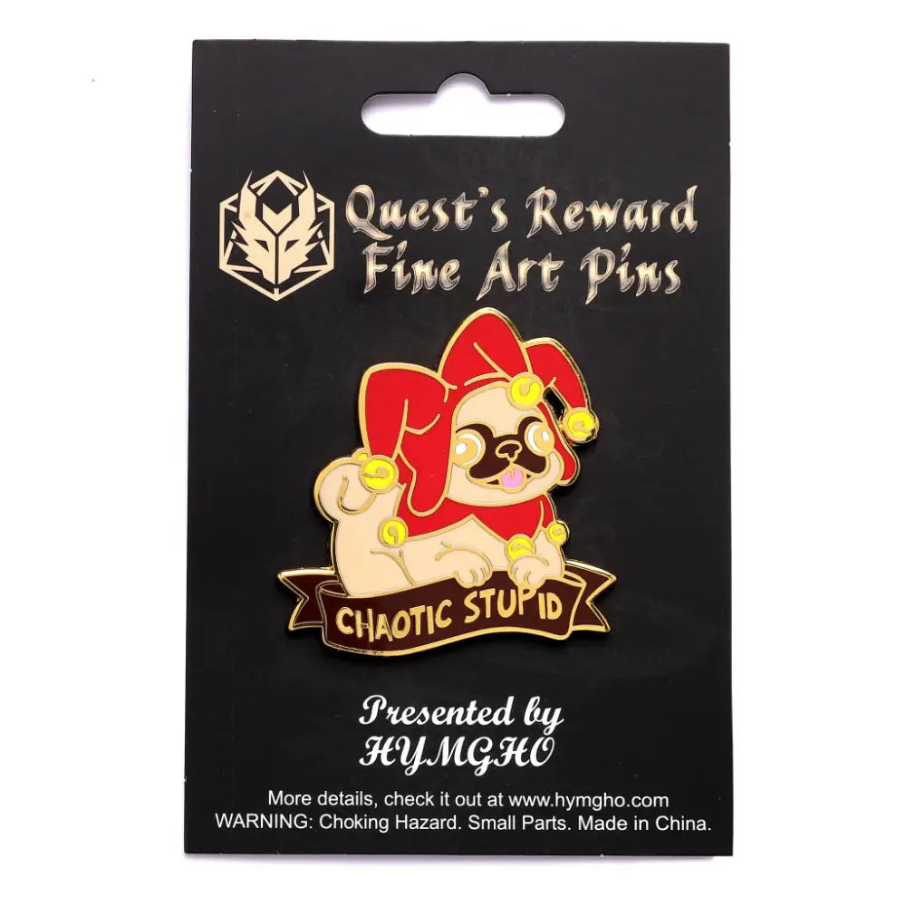 Alternative Alignments Chaotic Stupid Pug Hard Enamel Pin - Gifts