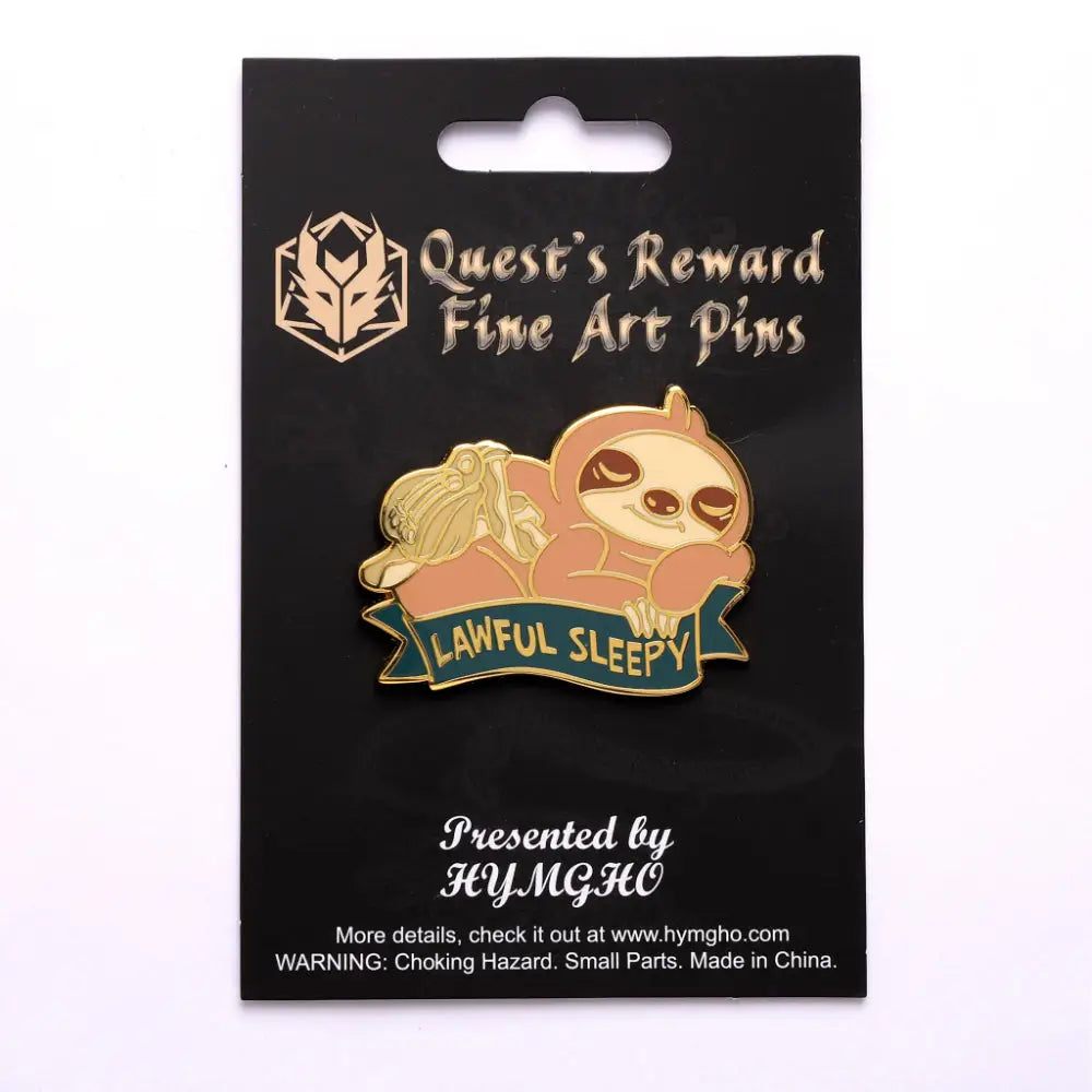 Alternative Alignments Lawful Sleepy Sloth Hard Enamel Pin - Toys & Gifts