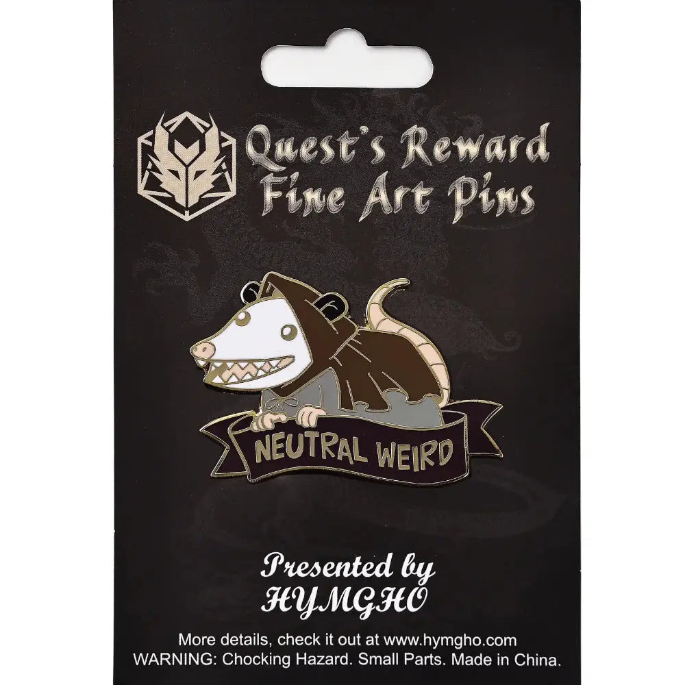 Alternative Alignments Neutral Weird Opposum Hard Enamel Pin - Gifts