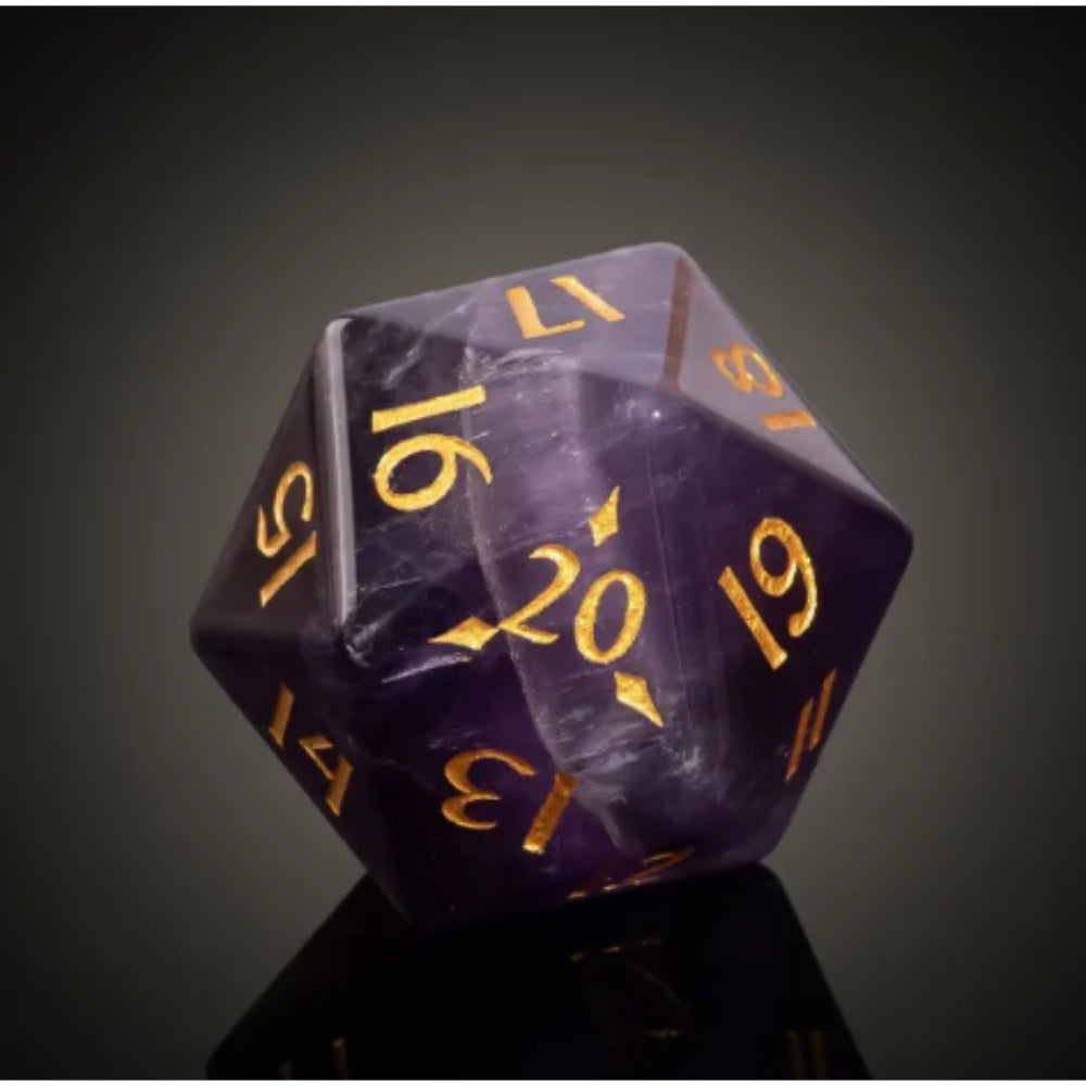 Amethyst Spindown D20 Die