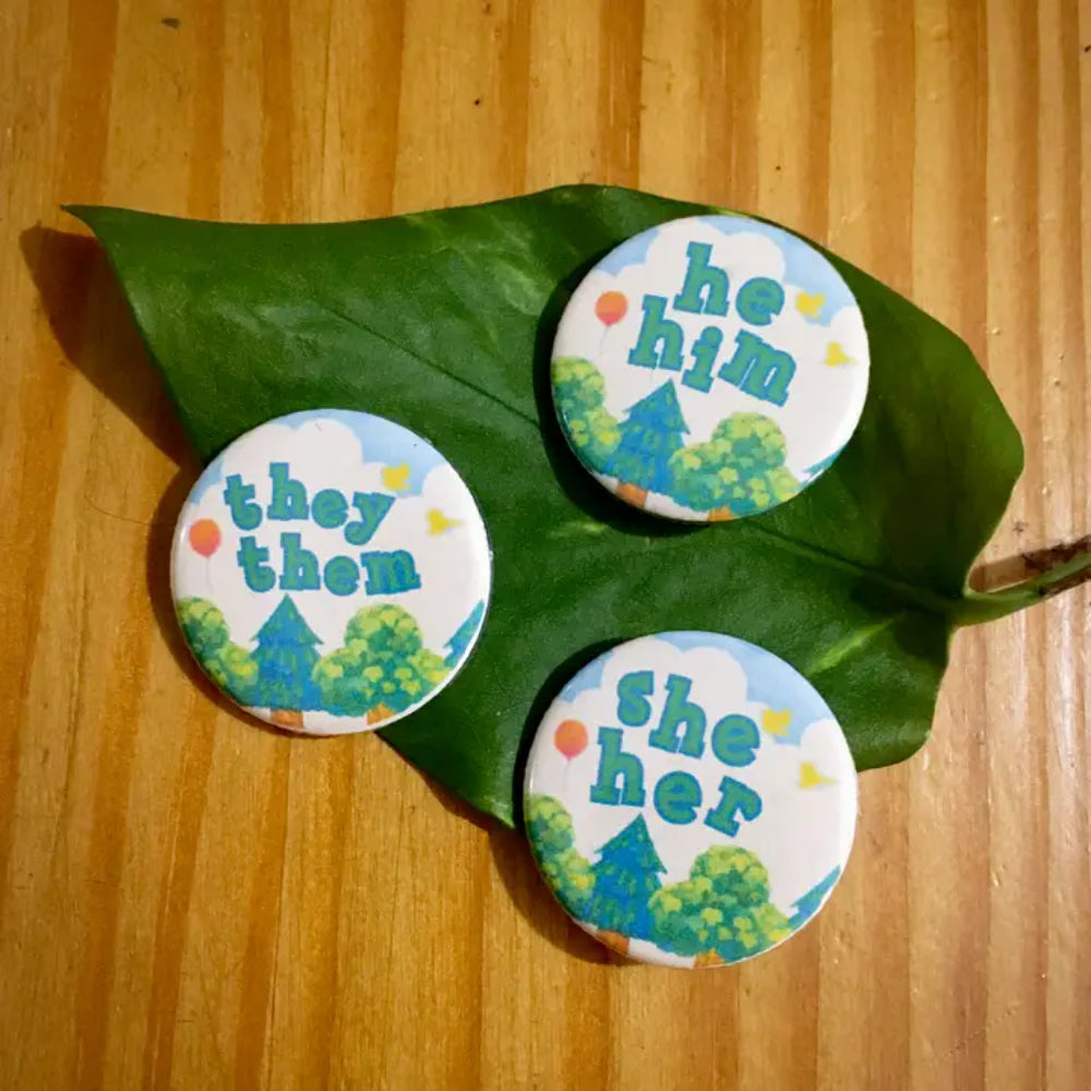 Animal Crossing Themed Pronoun Magnet - Gifts