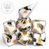Anime Cat Sharp Edge Resin Polyhedral (D&D) Dice Set (7) - Dice & Dice Supplies