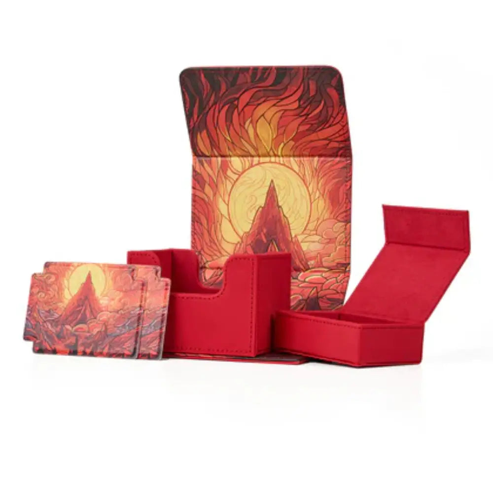 Arcane Fortress Burning Mountain 100 + Deluxe Deck Vault - Card Storage