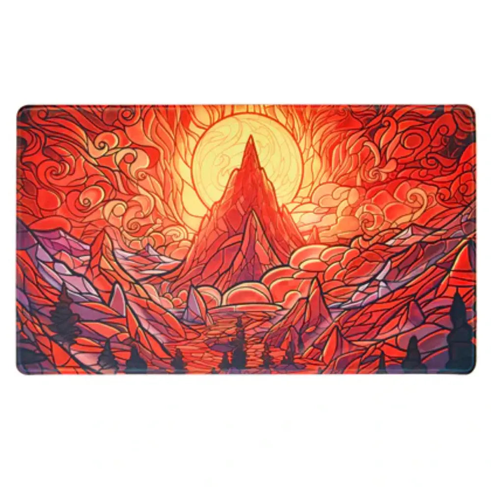 Arcane Fortress Burning Mountain Playmat - Card Games