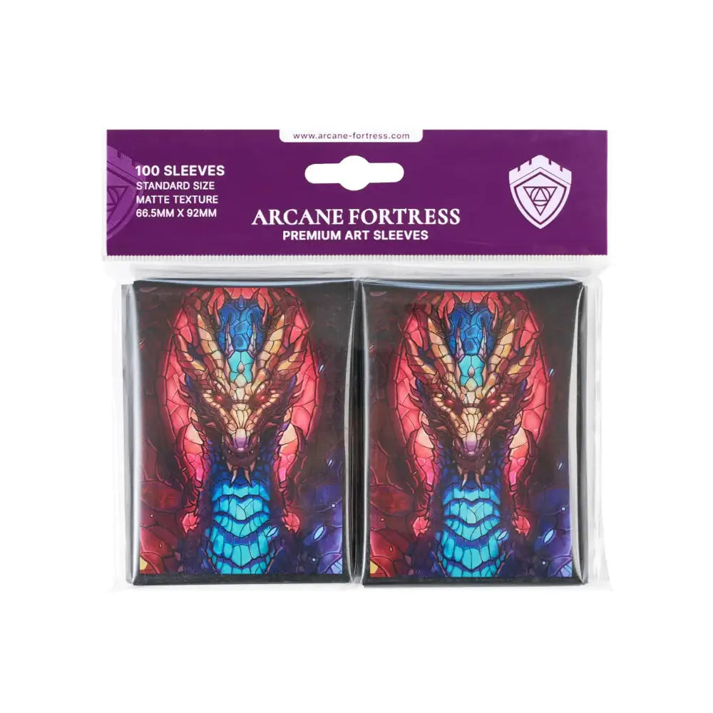 Arcane Fortress Fire and Ice Dragon Matte Sleeves (100) - Card Games