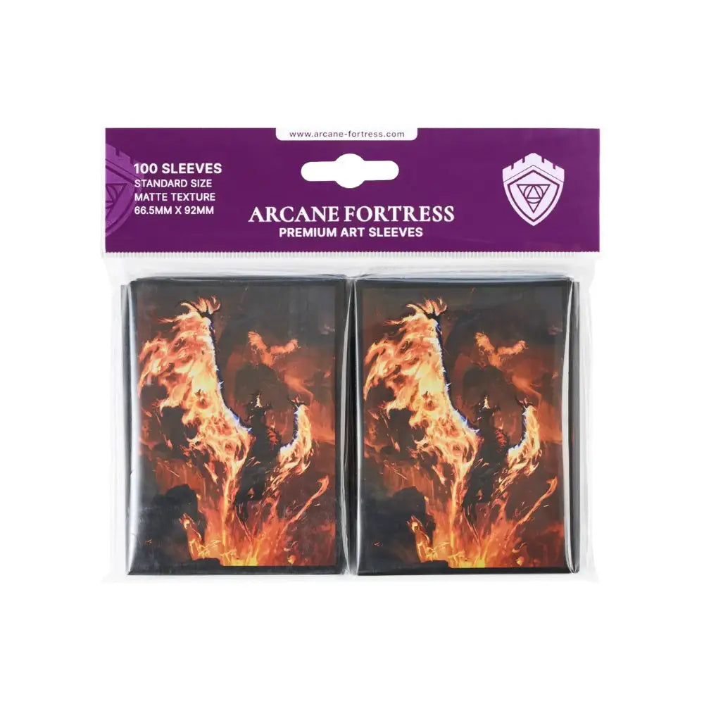 Arcane Fortress Volcanic Rebirth Matte Sleeves (100) - Card Games