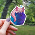 Axolotl on D20 Sticker - Gifts