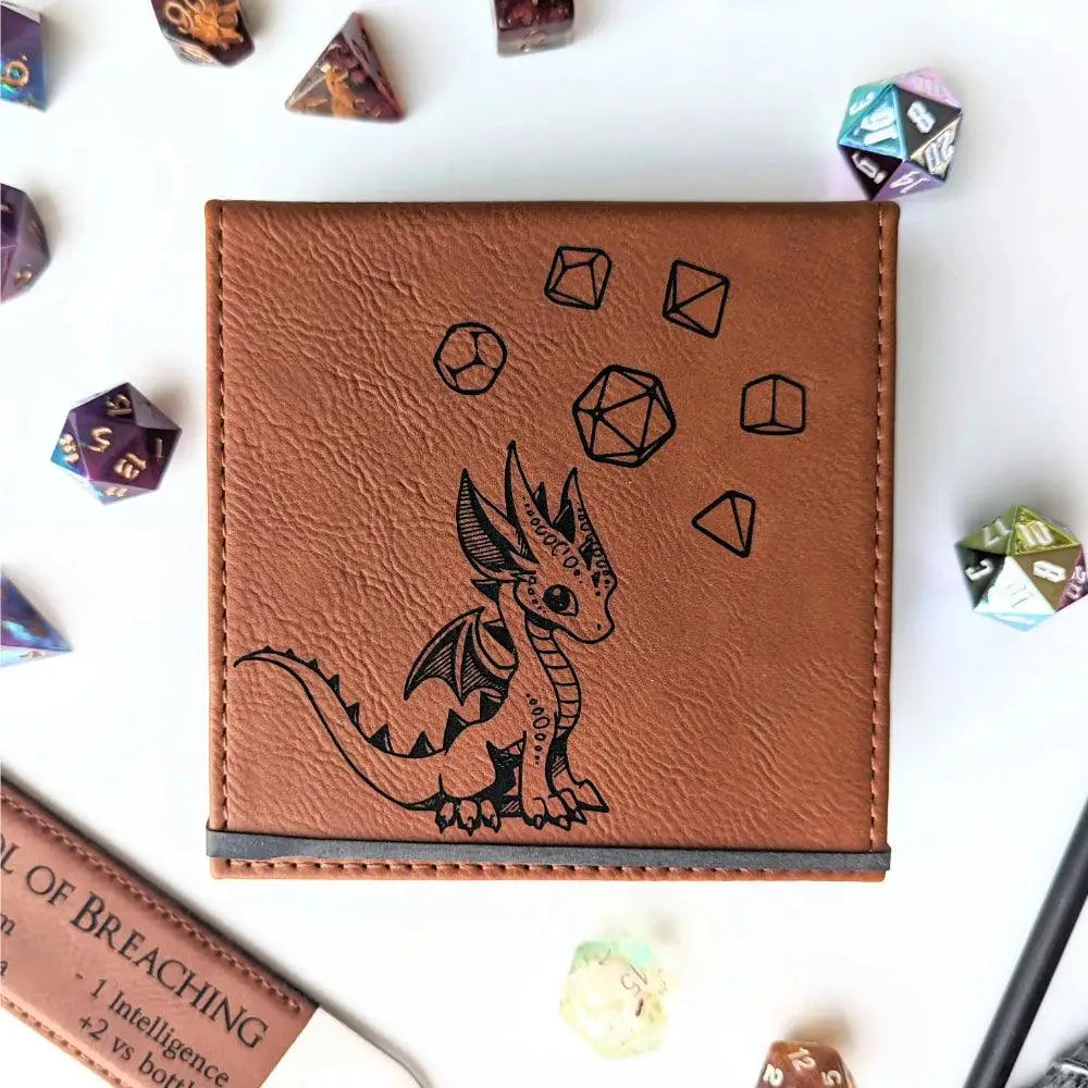 Baby Dice Dragon - Vegan Leather Dice Box Dice & Dice Supplies North To South Designs   