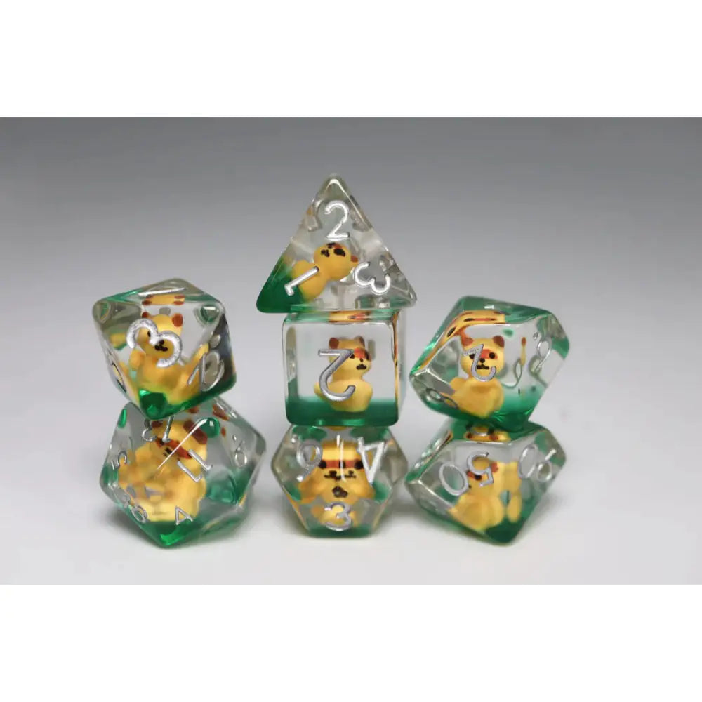 Baby Raccoon Polyhedral (D&D) Dice Set (7) - Dice & Dice Supplies