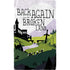 The book cover for Back Again from the Broken Land RPG features black castle silhouettes on green hills and purple mountains