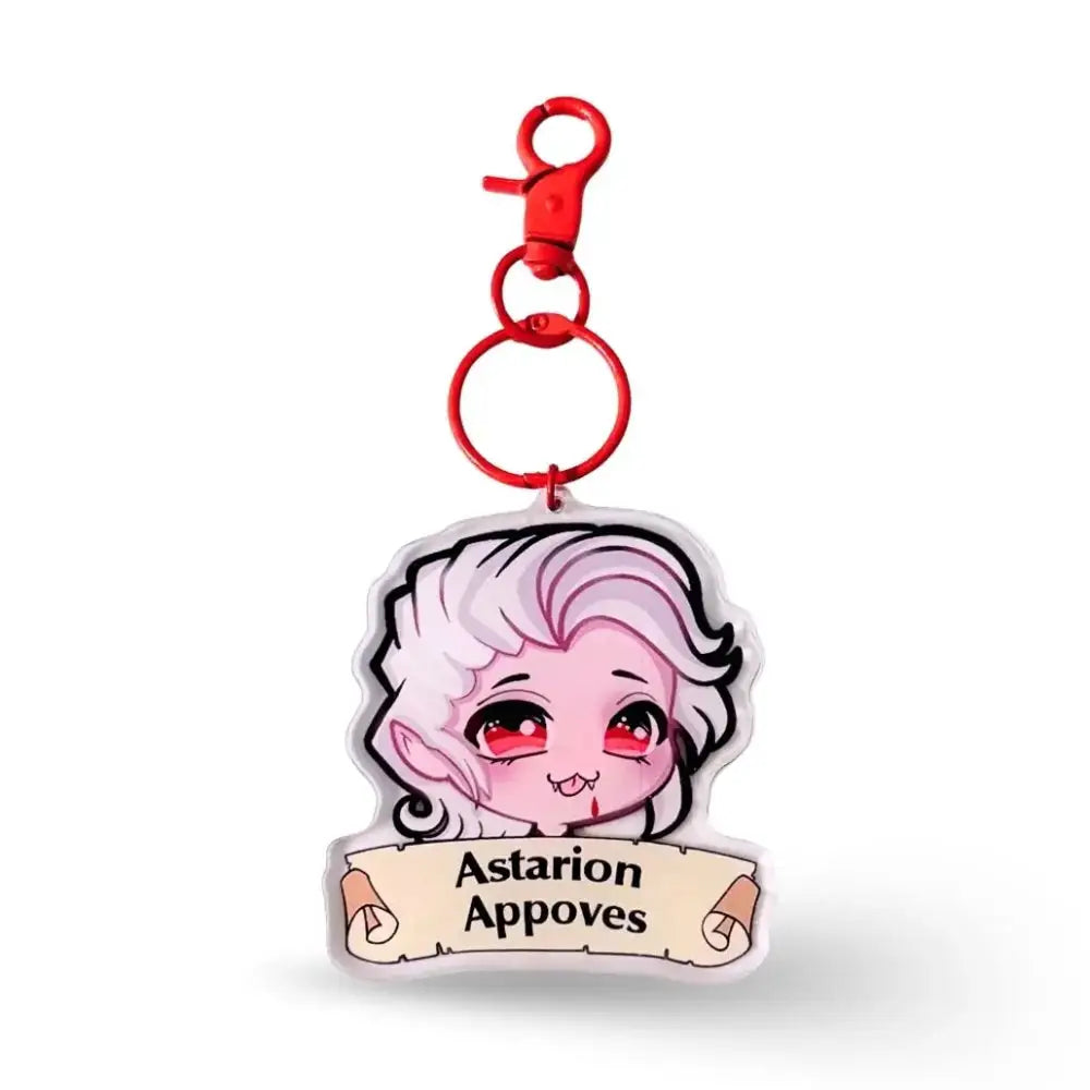 Baldur’s Gate 3 Astarion Approves/Disapproves Keychain - Toys & Gifts