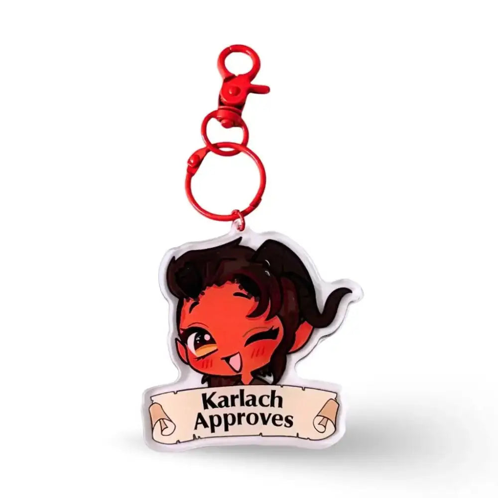 Baldur’s Gate 3 Karlach Approves/Disapproves Keychain - Toys & Gifts