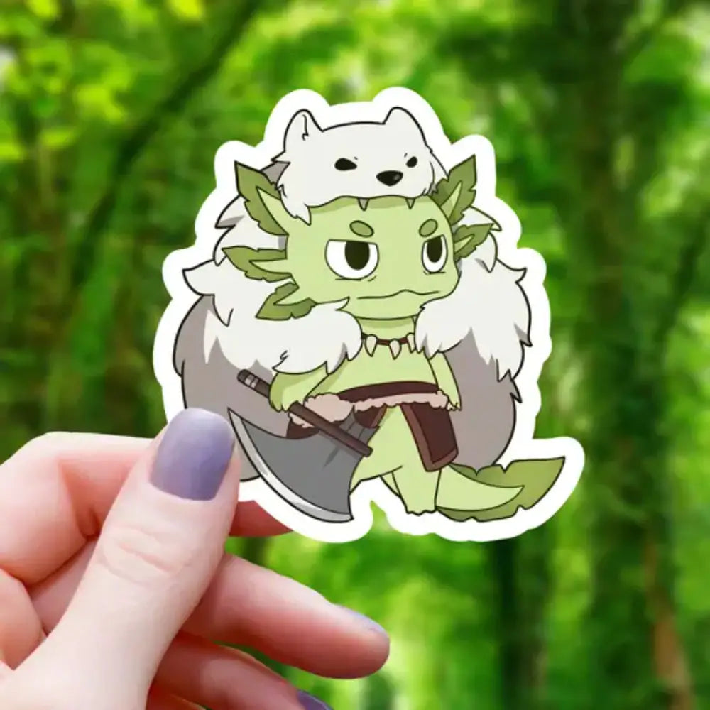 Barbarian Axolotl Sticker - Gifts