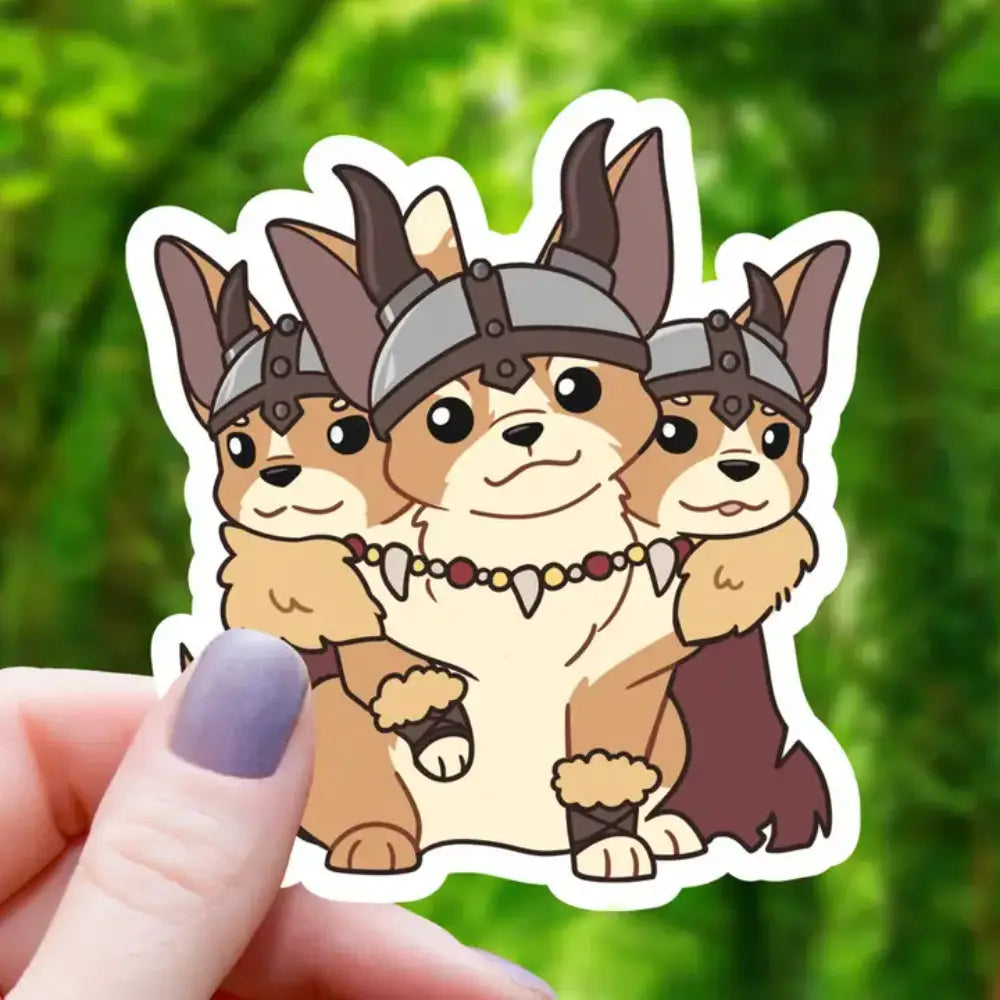 Barbarian Cerberus Sticker - Gifts