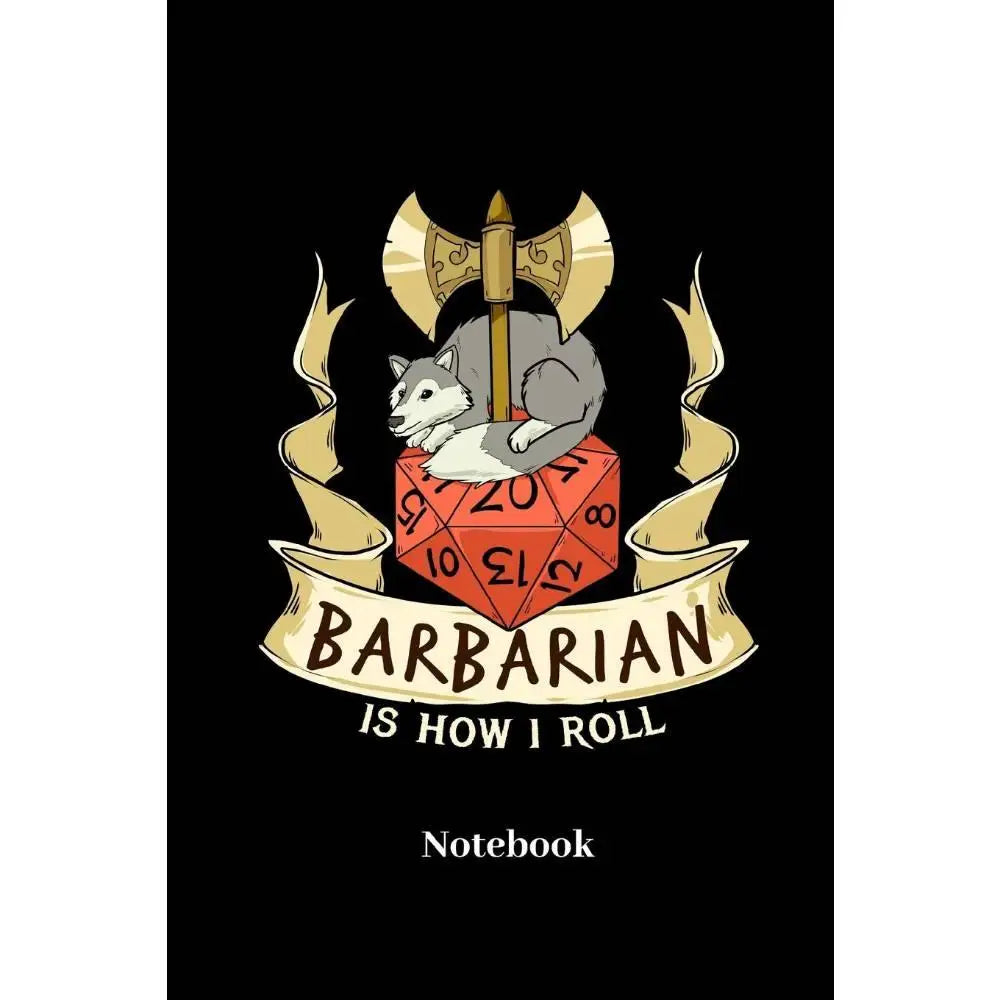 Barbarian Is How I Roll Dot Grid Notebook Toys & Gifts The Haunted Game Cafe   