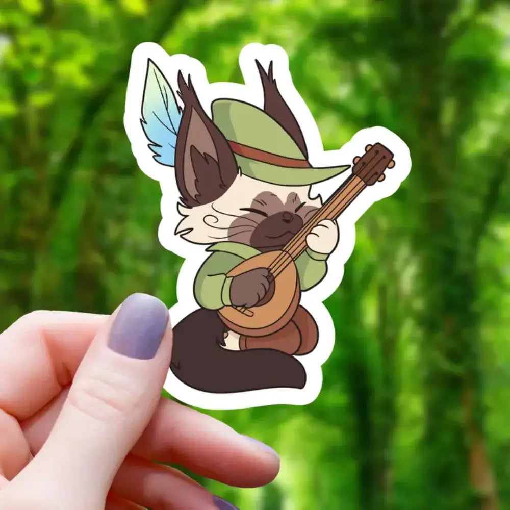 Bard Cat Cream Sticker - Gifts