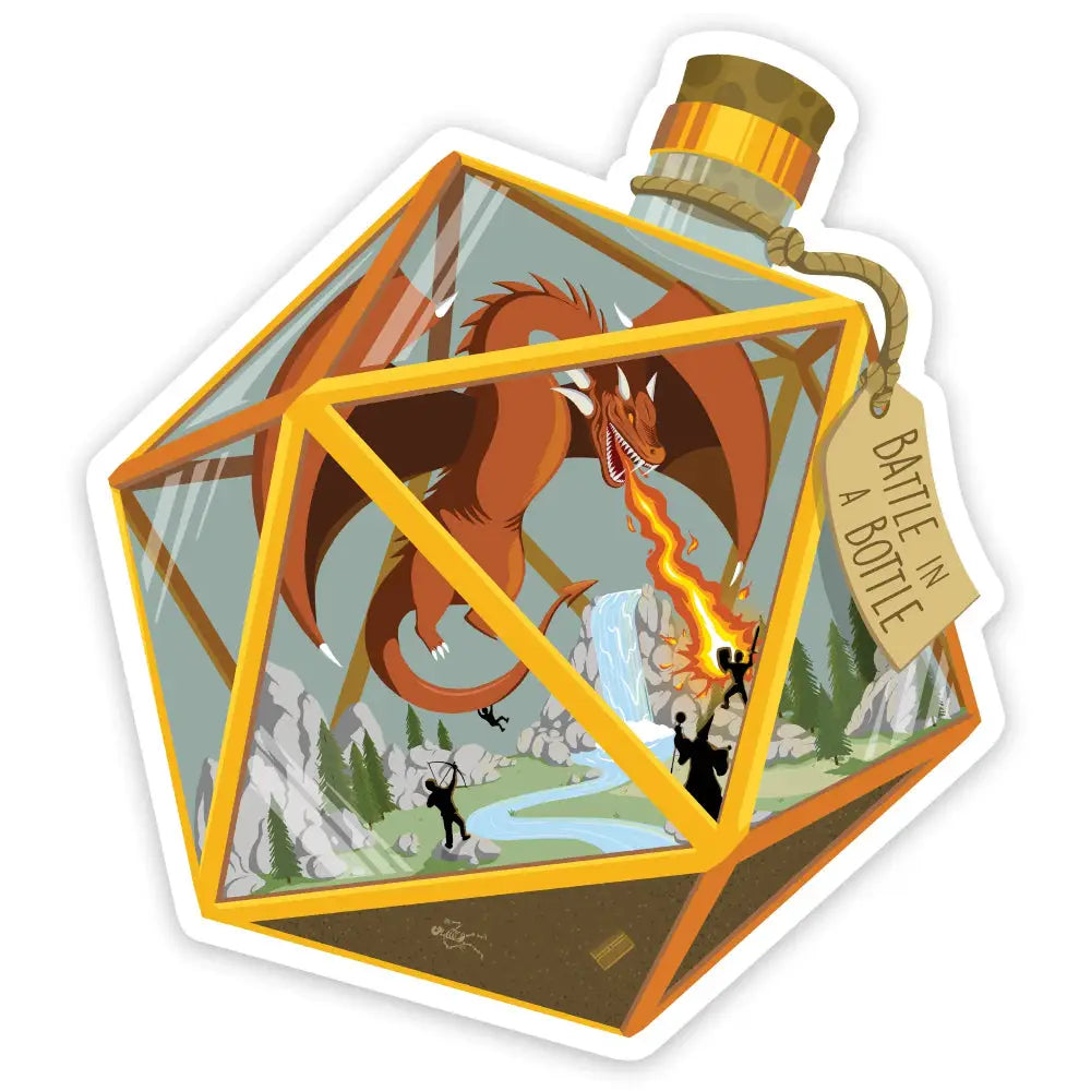 Battle in a Bottle Sticker Toys & Gifts Forged Gaming   