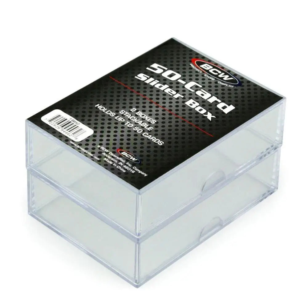 BCW 50 Card Slider Box (2) - Card Games