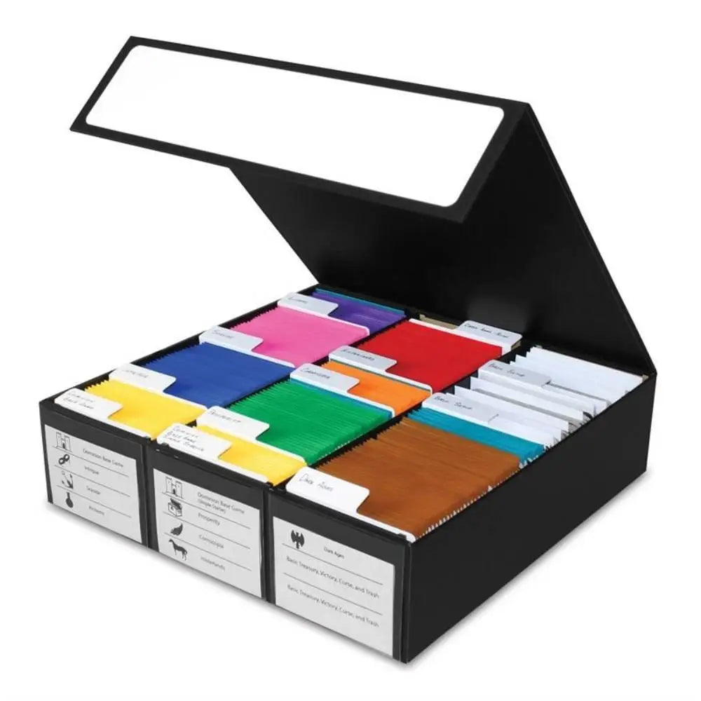 BCW Gaming Card Game Box - 3 Row - Black with White - Card Games