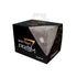 Black box packaging for BCW Prism Deck Box with clear window showing a transparent spectrum polished geometric prism inside