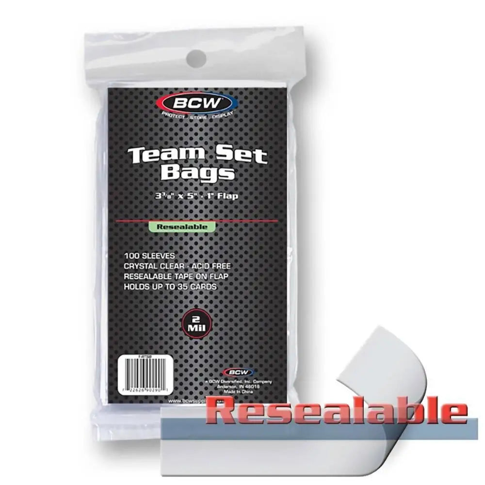 BCW Resealable Team Bags Card Storage BCW   