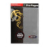 Bcw side loading 18-pocket pro pages card protector sleeves with black and gold dragon design and clear plastic front hold 180 cards