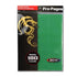 Bcw side loading 18-pocket pro pages card protector green with gold dragon design on black side branded by bcw