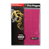 Bcw side loading 18-pocket pro pages card protector with pink pages and gold dragon design on black packaging