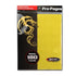 Bcw side loading 18-pocket pro pages yellow plastic card protector with black side featuring gold dragon design and pro-pages logo