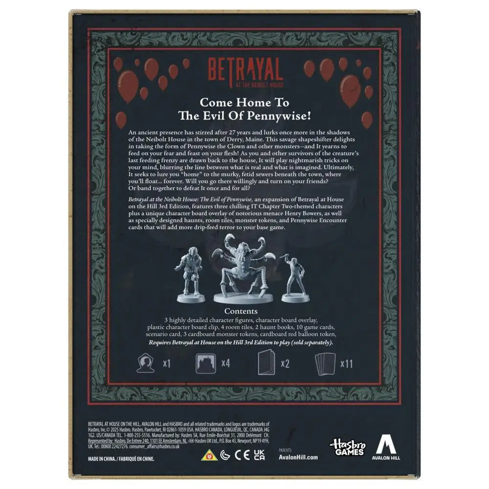 Betrayal at House on the Hill: The Evil of Pennywise Expansion (3rd Edition) Board Games